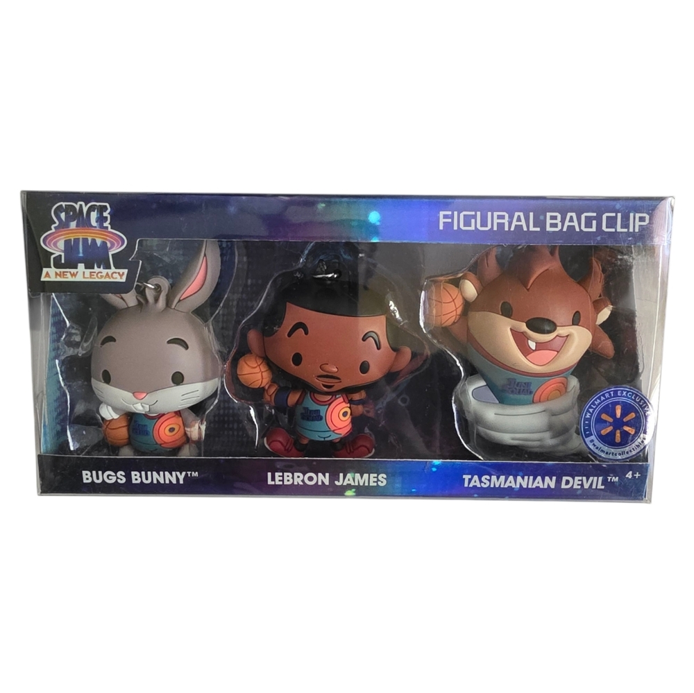 Space Jam A New Legacy Collectible Figures, Backpack 3D Bag Clips 3-Pack